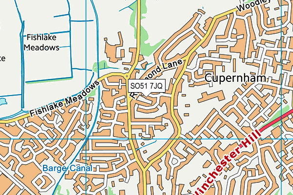 SO51 7JQ map - OS VectorMap District (Ordnance Survey)