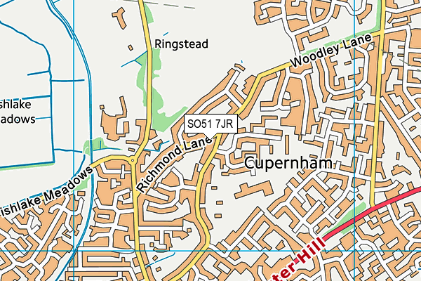 SO51 7JR map - OS VectorMap District (Ordnance Survey)