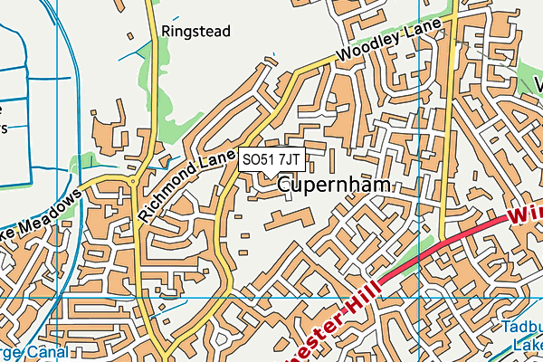 Cupernham Junior School map (SO51 7JT) - OS VectorMap District (Ordnance Survey)