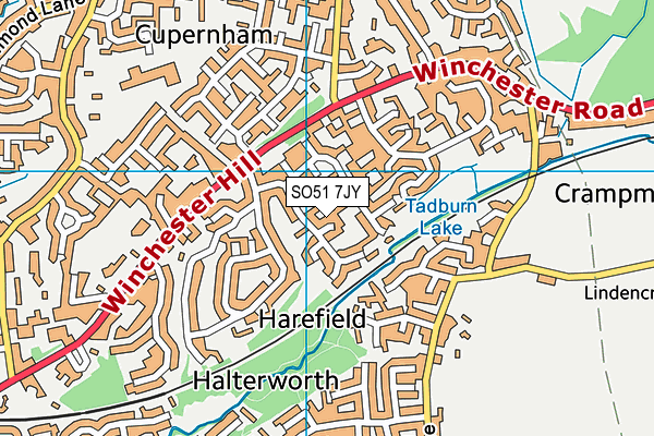 SO51 7JY map - OS VectorMap District (Ordnance Survey)