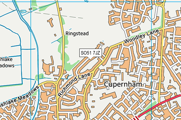 SO51 7JZ map - OS VectorMap District (Ordnance Survey)