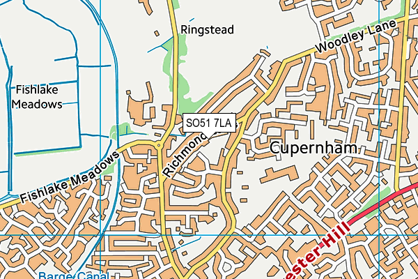 SO51 7LA map - OS VectorMap District (Ordnance Survey)