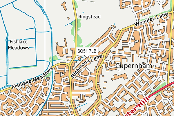 SO51 7LB map - OS VectorMap District (Ordnance Survey)