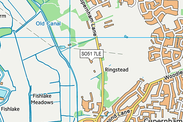 SO51 7LE map - OS VectorMap District (Ordnance Survey)