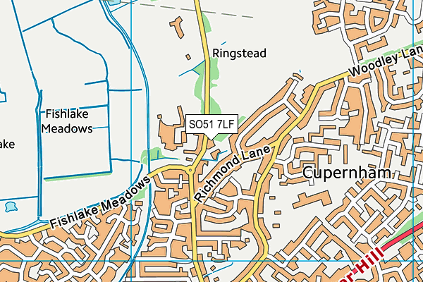 SO51 7LF map - OS VectorMap District (Ordnance Survey)