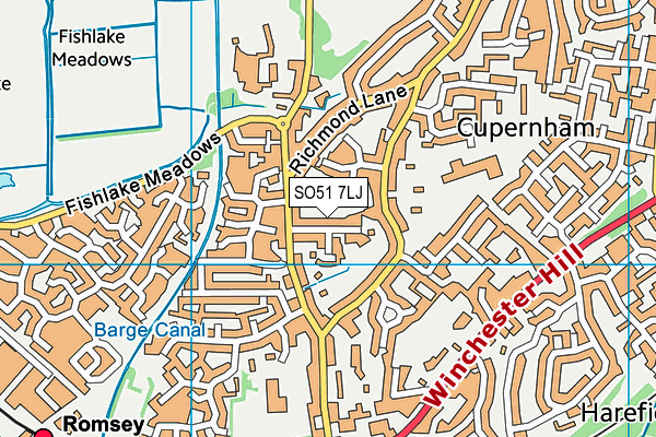 SO51 7LJ map - OS VectorMap District (Ordnance Survey)