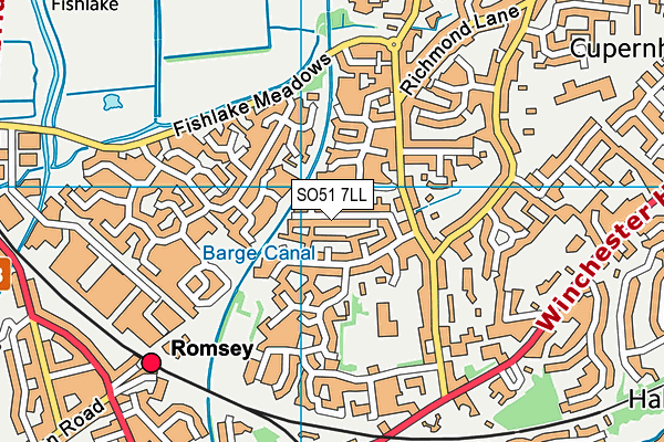 SO51 7LL map - OS VectorMap District (Ordnance Survey)