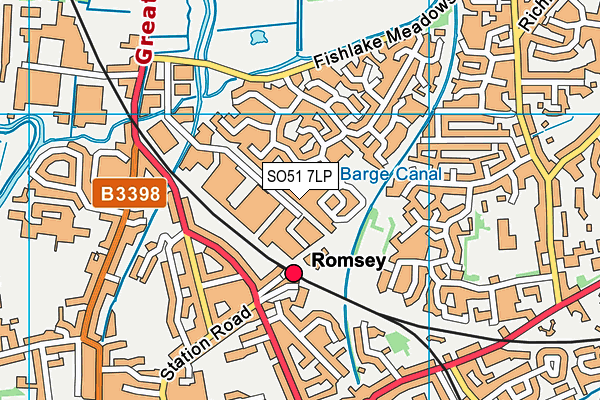 SO51 7LP map - OS VectorMap District (Ordnance Survey)