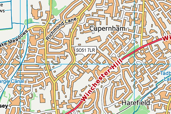 SO51 7LR map - OS VectorMap District (Ordnance Survey)