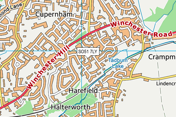 SO51 7LY map - OS VectorMap District (Ordnance Survey)