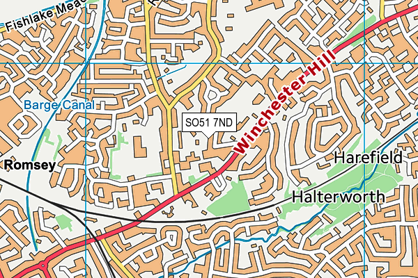 SO51 7ND map - OS VectorMap District (Ordnance Survey)