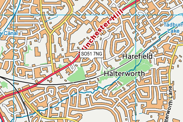 SO51 7NG map - OS VectorMap District (Ordnance Survey)