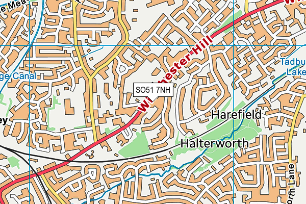 SO51 7NH map - OS VectorMap District (Ordnance Survey)