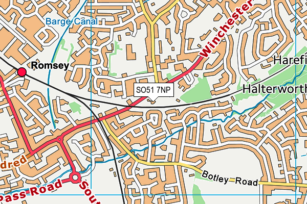 SO51 7NP map - OS VectorMap District (Ordnance Survey)