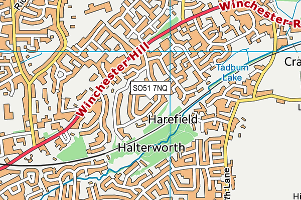 SO51 7NQ map - OS VectorMap District (Ordnance Survey)