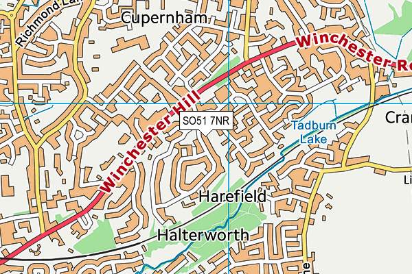 SO51 7NR map - OS VectorMap District (Ordnance Survey)