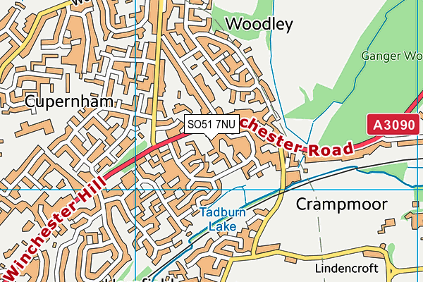 SO51 7NU map - OS VectorMap District (Ordnance Survey)