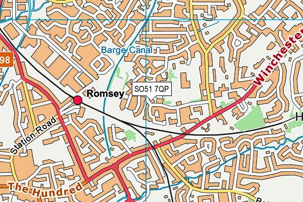 SO51 7QP map - OS VectorMap District (Ordnance Survey)