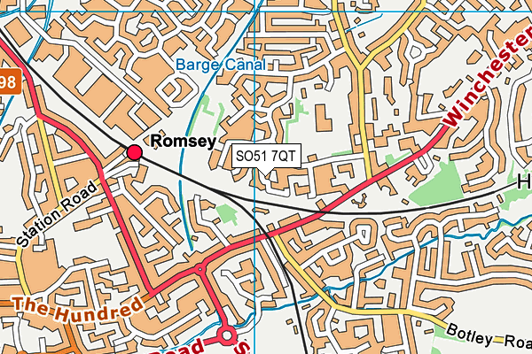 SO51 7QT map - OS VectorMap District (Ordnance Survey)
