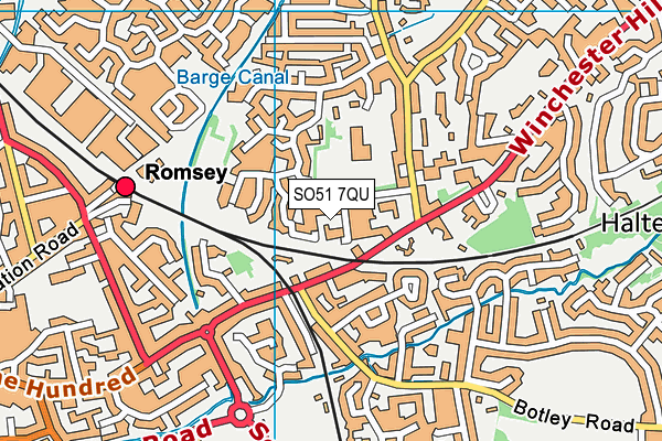 SO51 7QU map - OS VectorMap District (Ordnance Survey)