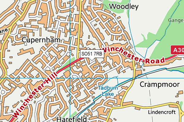 SO51 7RB map - OS VectorMap District (Ordnance Survey)