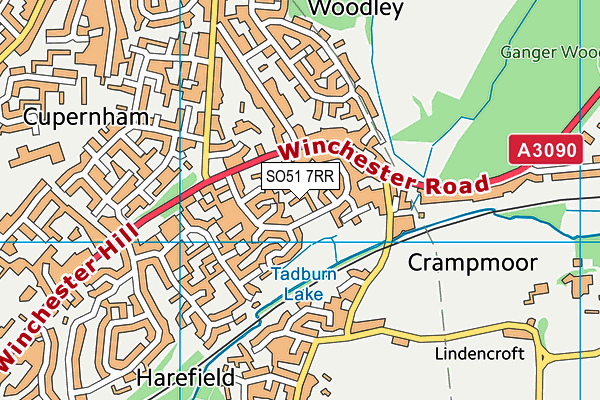 SO51 7RR map - OS VectorMap District (Ordnance Survey)