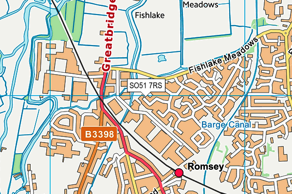 SO51 7RS map - OS VectorMap District (Ordnance Survey)