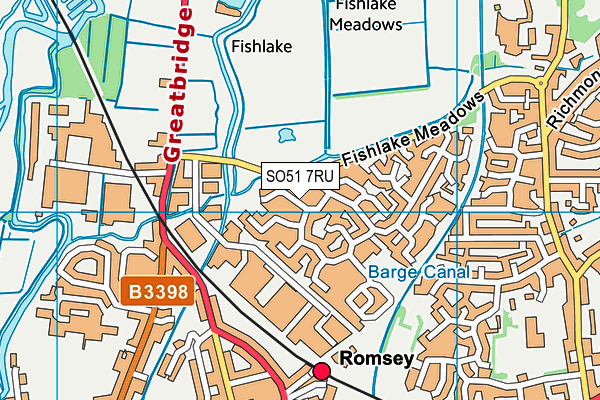 SO51 7RU map - OS VectorMap District (Ordnance Survey)