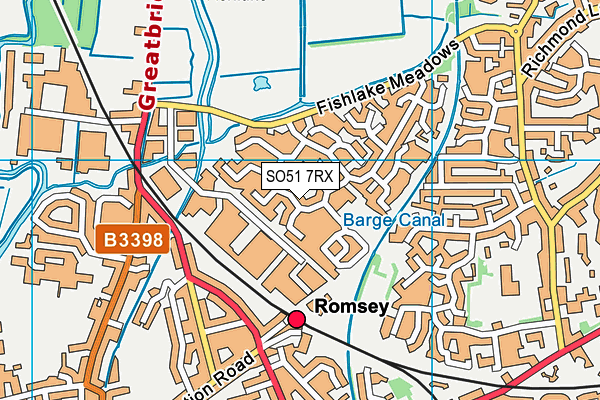 SO51 7RX map - OS VectorMap District (Ordnance Survey)