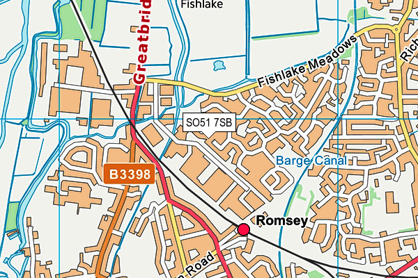 SO51 7SB map - OS VectorMap District (Ordnance Survey)