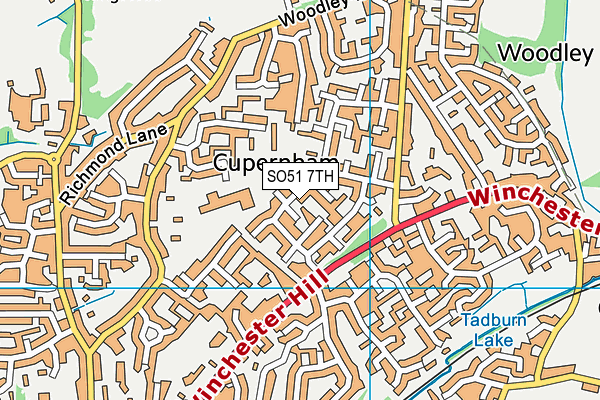 SO51 7TH map - OS VectorMap District (Ordnance Survey)