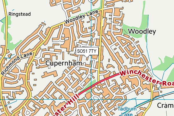 SO51 7TY map - OS VectorMap District (Ordnance Survey)