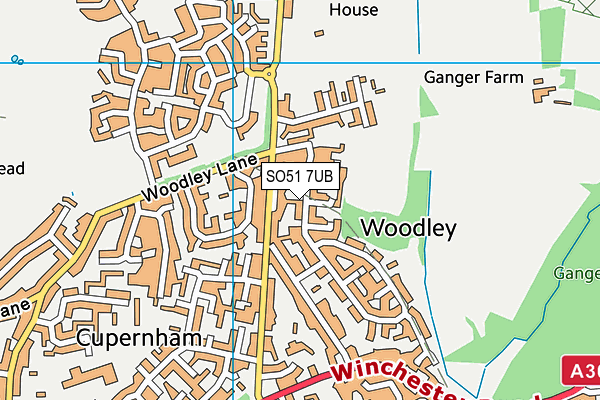 SO51 7UB map - OS VectorMap District (Ordnance Survey)