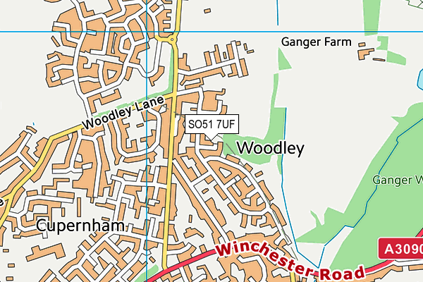 SO51 7UF map - OS VectorMap District (Ordnance Survey)