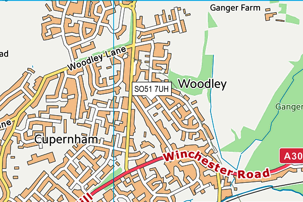 SO51 7UH map - OS VectorMap District (Ordnance Survey)