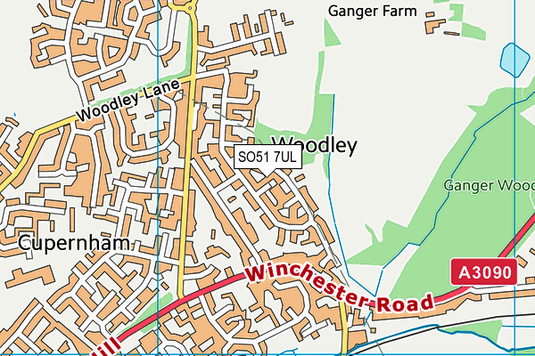 SO51 7UL map - OS VectorMap District (Ordnance Survey)