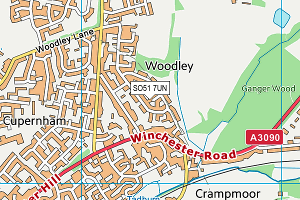 SO51 7UN map - OS VectorMap District (Ordnance Survey)