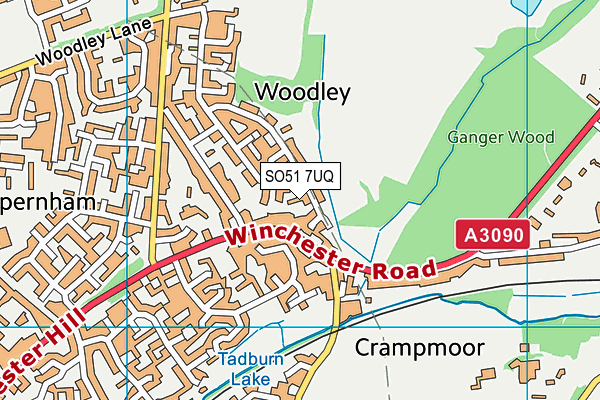 SO51 7UQ map - OS VectorMap District (Ordnance Survey)