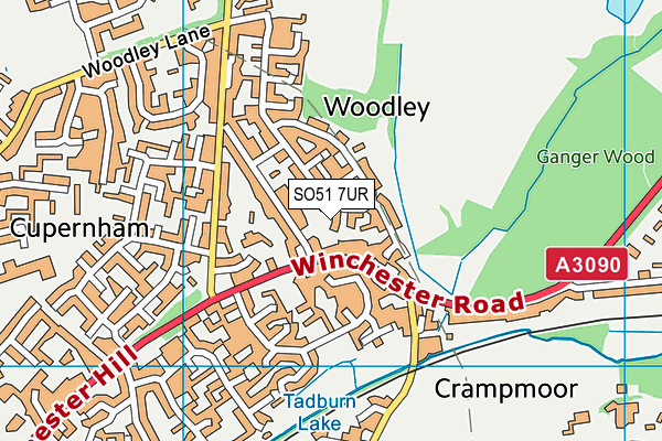 SO51 7UR map - OS VectorMap District (Ordnance Survey)