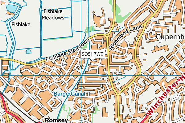 SO51 7WE map - OS VectorMap District (Ordnance Survey)