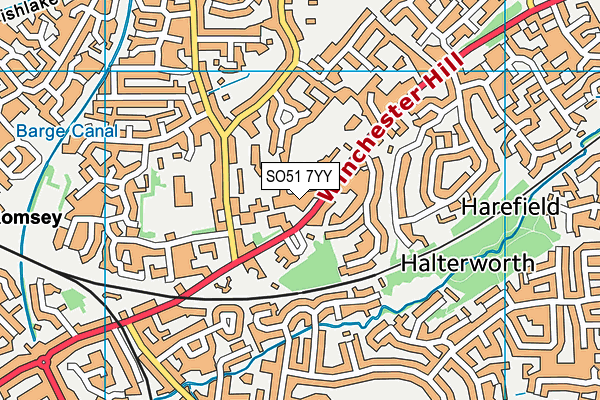 SO51 7YY map - OS VectorMap District (Ordnance Survey)