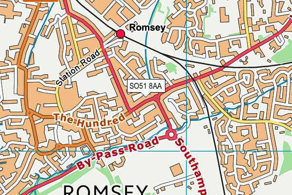 SO51 8AA map - OS VectorMap District (Ordnance Survey)