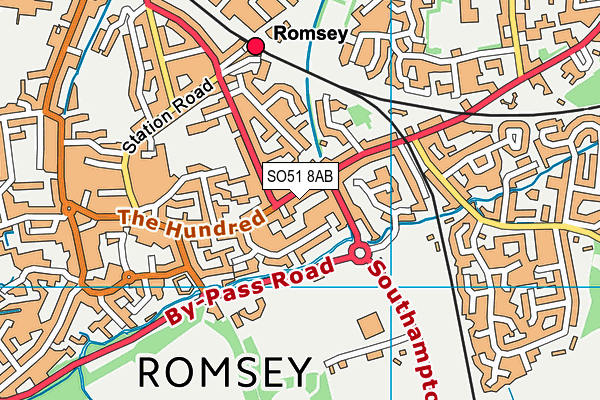 SO51 8AB map - OS VectorMap District (Ordnance Survey)