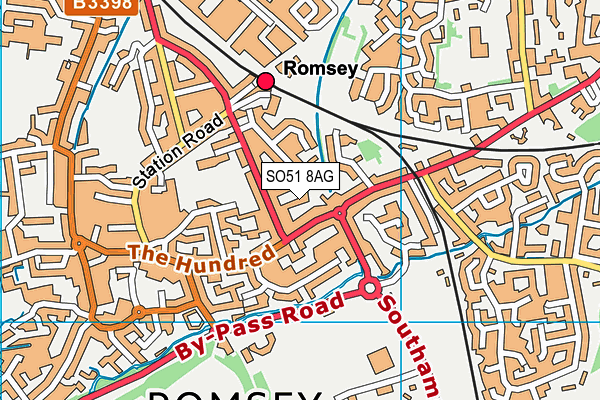 SO51 8AG map - OS VectorMap District (Ordnance Survey)