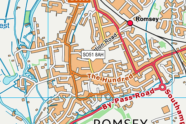 SO51 8AH map - OS VectorMap District (Ordnance Survey)