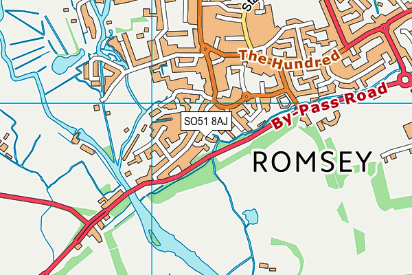 SO51 8AJ map - OS VectorMap District (Ordnance Survey)