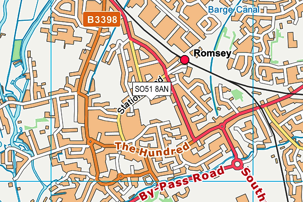 SO51 8AN map - OS VectorMap District (Ordnance Survey)