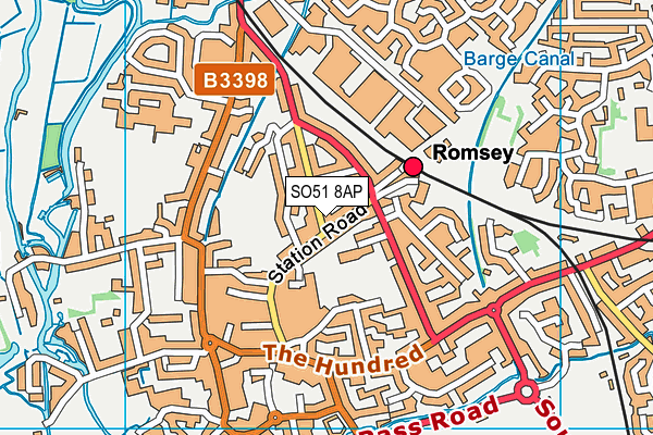 SO51 8AP map - OS VectorMap District (Ordnance Survey)