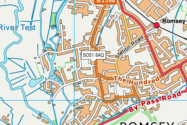 SO51 8AQ map - OS VectorMap District (Ordnance Survey)