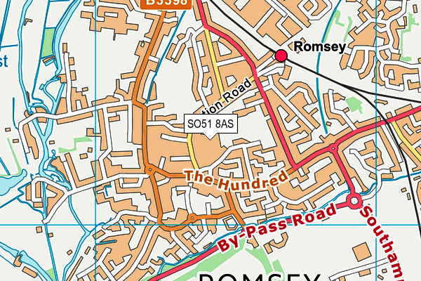 SO51 8AS map - OS VectorMap District (Ordnance Survey)